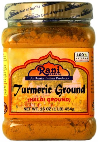 Rani Turmeric (Haldi) Root Powder Spice, (High Curcumin Content) 16oz (454g) 1lb ~ All Natural | 100% Pure, Salt Free | Vegan | Gluten Friendly Ingredients | NON-GMO | Indian Origin